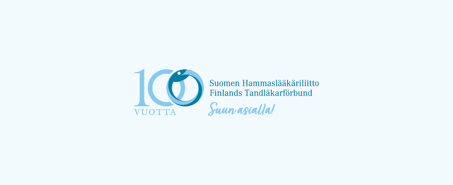 Hammaslääkäriliitto 100 vuotta juhlavuoden tunnus