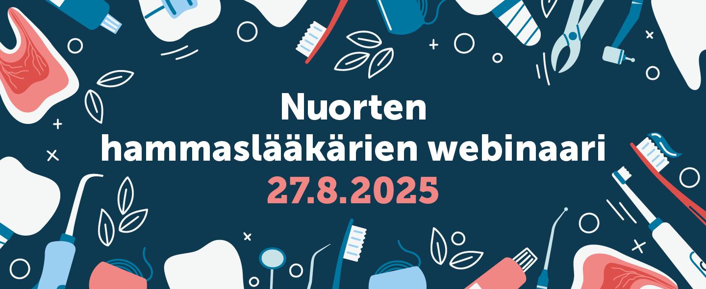 Banneri nuorten hammaslääkäreiden webinaarista