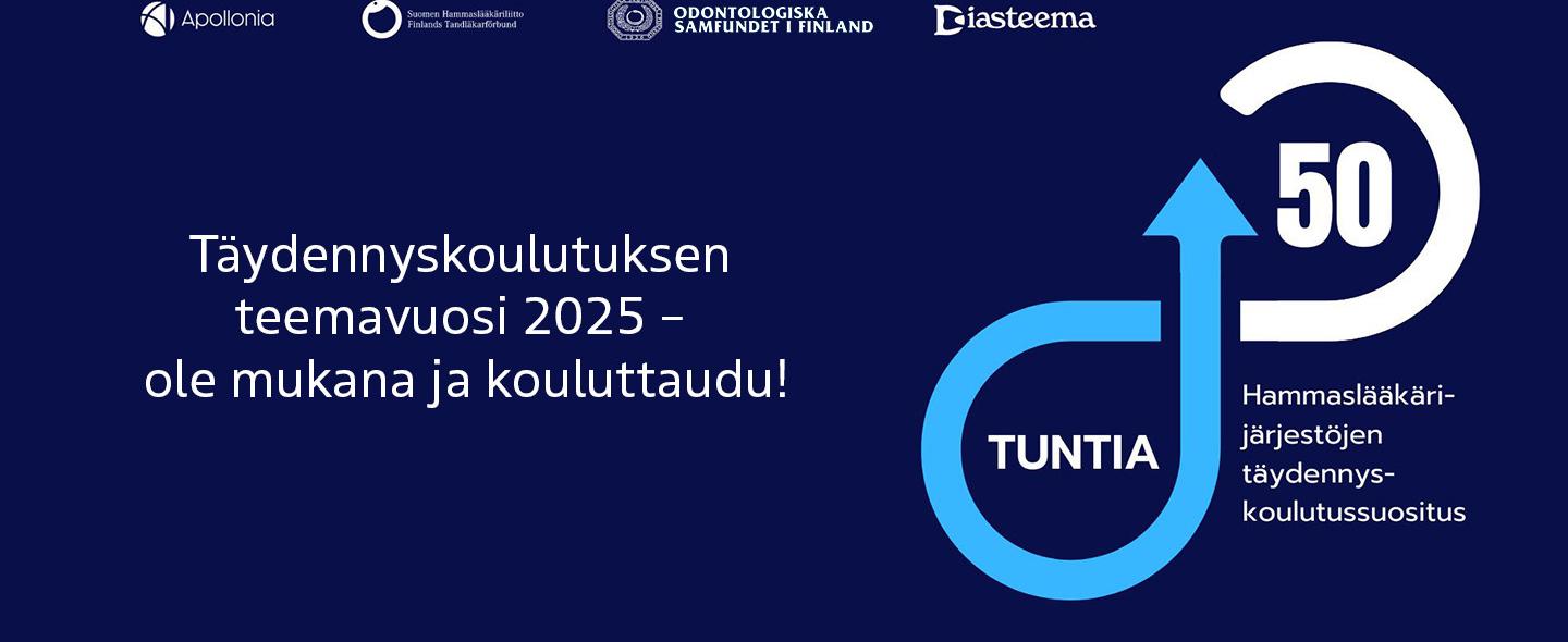 Hammaslääkärijärestöjen täydennyskoulutuksen teemavuoden tunnuskuva